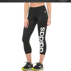 Adidas linear logo Capri leggings